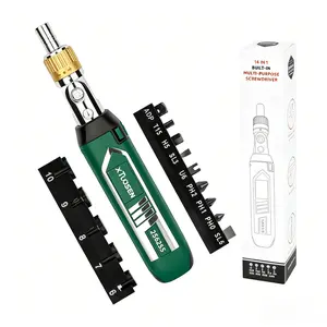 Adjustable Angle Ratchet Screwdriver 14-in-1 , Multipurpose Hand Tool for Household Repairs