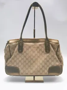 Pre-owned GUCCI Canvas Shoulder Bags Sukey Beige Monogram Shoulder Bag