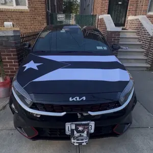 Puerto Rico flag car hood cover