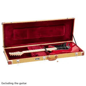 Glarry High Grade Electric Guitar Square Hard Case for GST GTL 170 SG & Burning Fire Style Flat Yellow Protection Secure Fit