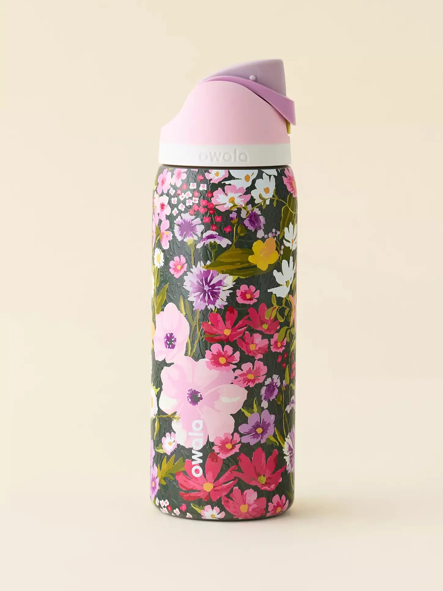 Owala Exclusive Painted Meadow FreeSip 32 oz Insulated Stainless Steel Water Bottle Leakproof BPA Free Floral Print Straw Lid Color Drop