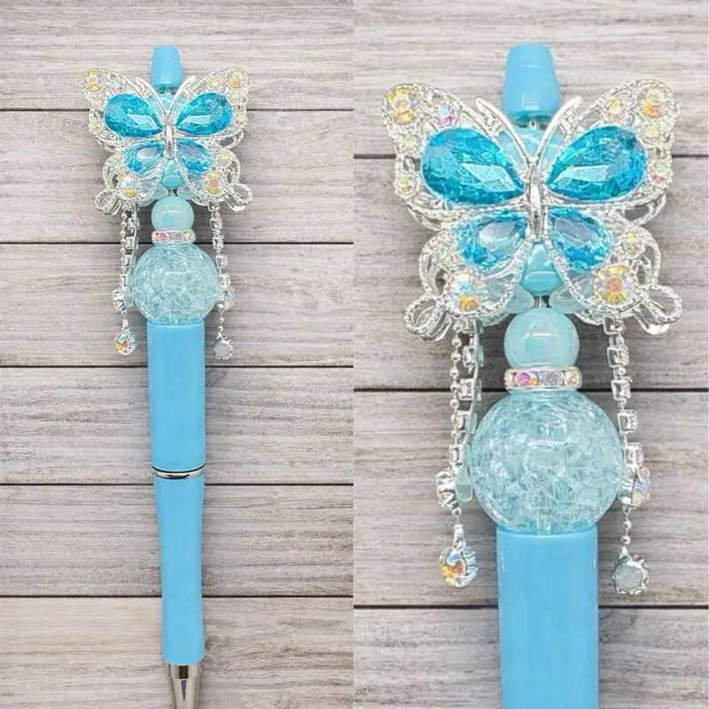 Sea Breeze Crystal Butterfly Beaded Pen
