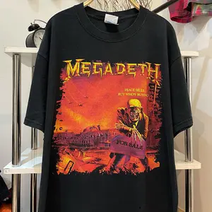 Megadeth Heavy Metal Rock Band T-Shirt – Vintage Cyberpunk Retro Short Sleeve Tee for Men & Women