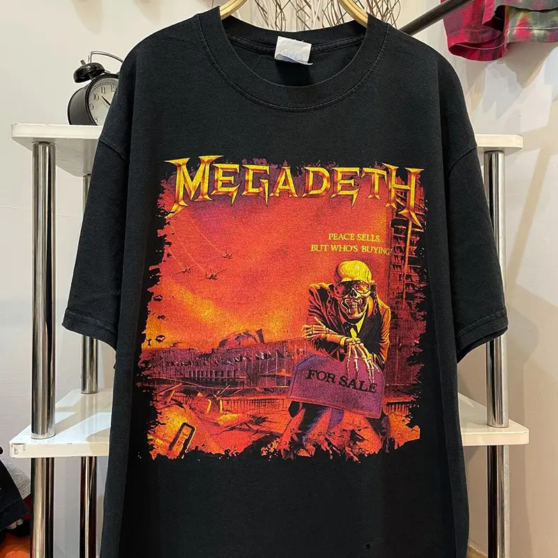 Megadeth Heavy Metal Rock Band T-Shirt – Vintage Cyberpunk Retro Short Sleeve Tee for Men & Women