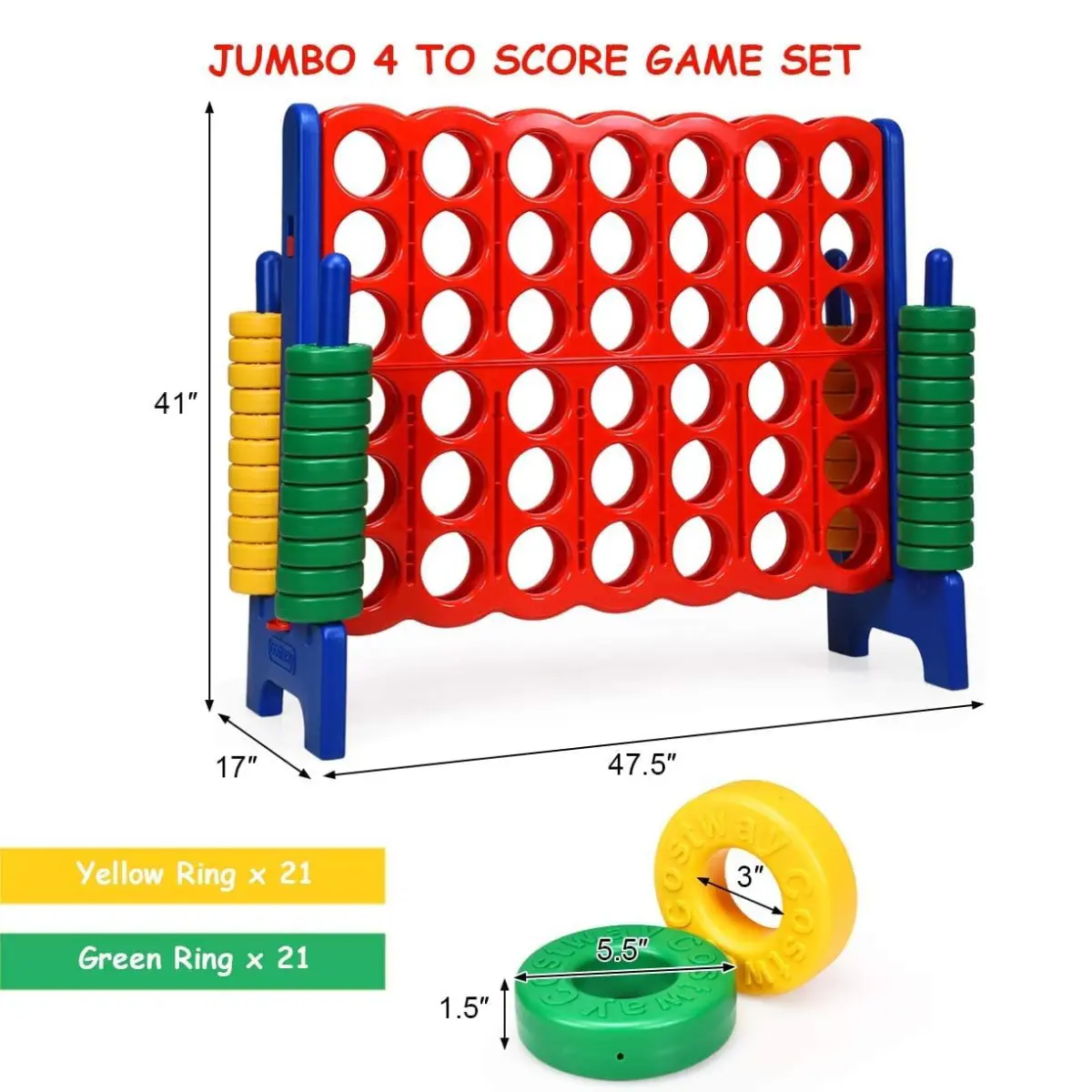 47.5" x 17" x 41" Blue