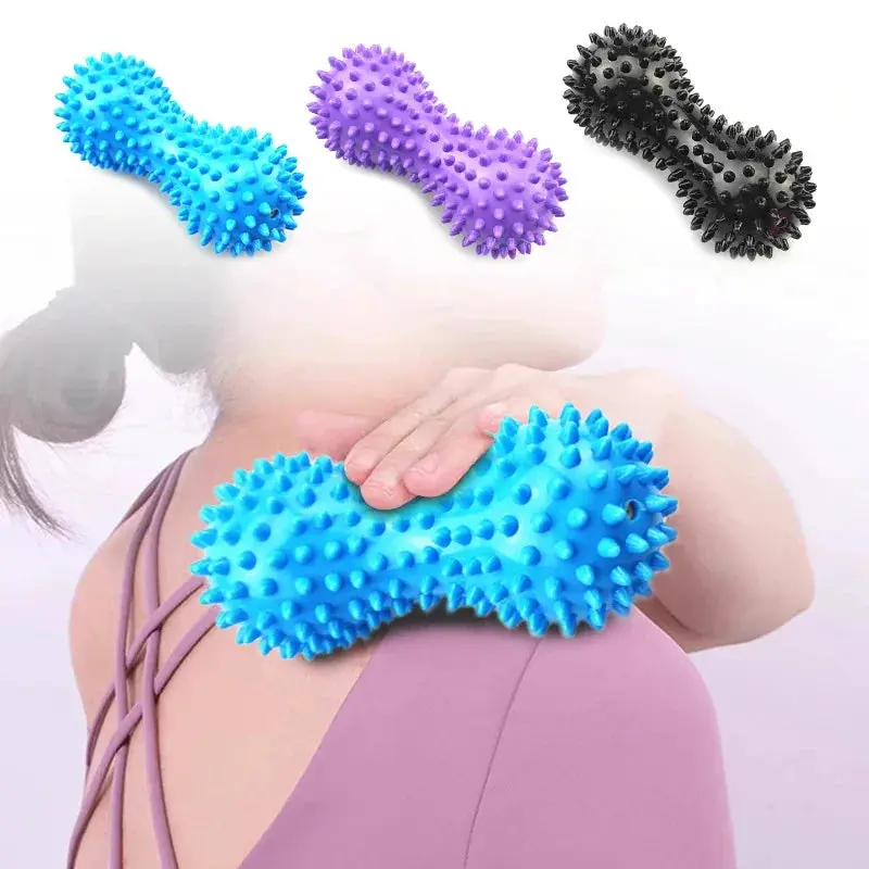 1pc Spiky Peanut Massage Ball Foot Muscle Massager Relaxation Fitness Yoga Fascia Ball Colorful  Acupressure Massage Ball, Body Care, Therapy, Lightweight, Rubber