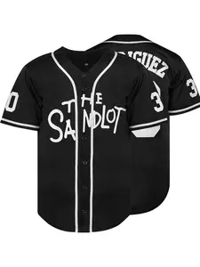 Plus Size The Sandlot Benny The Jet Rodriguez Michael Squints Palledorous Alan Yeah-Yeah McClennan Bel Air 3D Print Athletic Tops, Sports Baseball Jersey