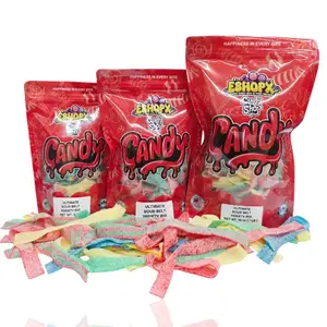 Ultimate Sour Belt Variety Mix Super Sour Gummy Candy Belts Flavor Variety Pack 3 sizes Bag Sweet Mango Cherry Strawberry viral tiktok candy sour ribbons sour belts sour candy Snack Bonbon Fruity