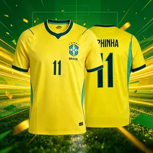 2026 Brazi National Home And Away 10# Neymar 7# 11# Short And Long Sleeve Soccer Jersey Fans Version Breathable