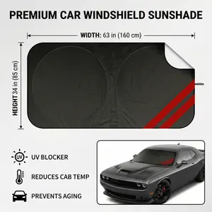 2026 Dodge Challenger Sun Shade Foldable Windshield Cover UV Block Heat Protector Universal Auto Accessories