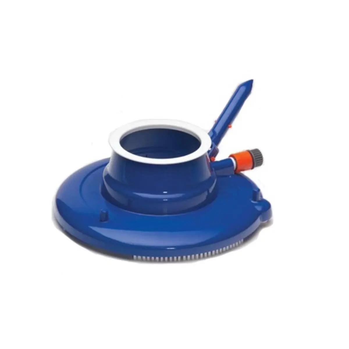 212 MAIN 15 in. Leaf Eater Underwater Pool Vacuum Cleaner - 4.4 lbs, 6" h x 15" d Aquatic Fitness Poolcleaner with 3 Swivel Wheels, Brushes, Drawstring Bag, Nylon, ABS, Outer Edge Brushing, Adapters, Attaches to Any Garden Hose, Outdoor Any Pool Shape Use