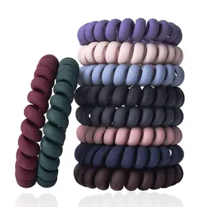 10 Piece Elastic Coil Hair Tie Set Muli-Color Matte For Healthy Hair