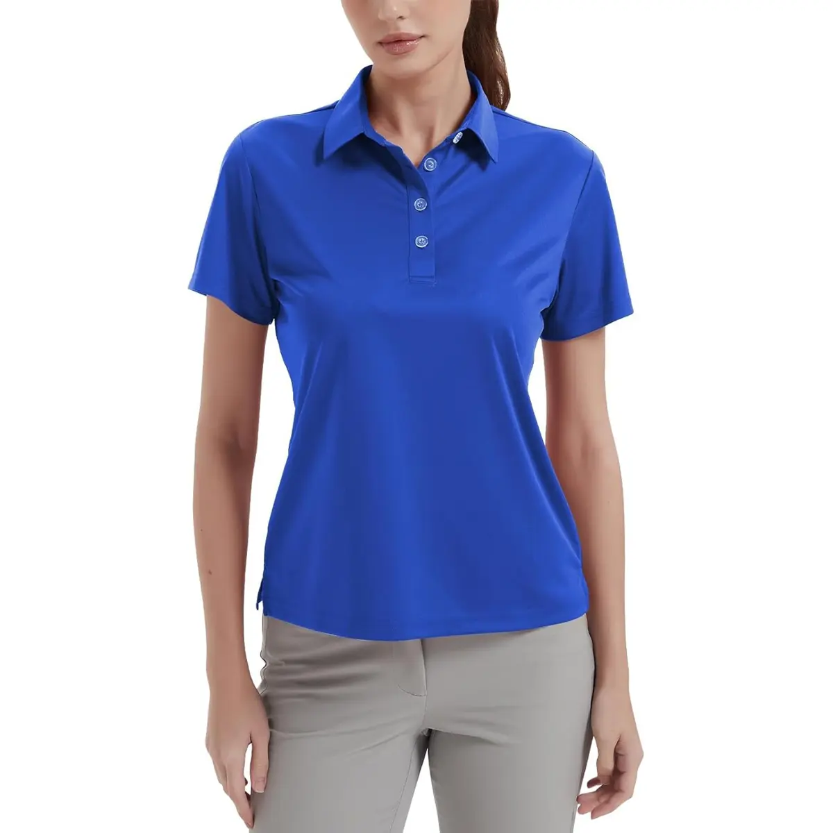 Female Polo Shirts UPF 50+ Sun Protection Short Sleeve Quick Dry Moisture-Wicking Golf Tennis Work Shirt 4 Button Collared Top Casual Outfits XS-4XL  Active Sportswear
