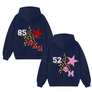 Custom Chetah Sorority Hoodie, Navy Leopard Star Sorority Hoodie, Sorority Apparel, Custom Sorority Sweatshirt, Chi Omega Star Hoodie, Gamma Phi Crewneck, Sorority Star Sweatshirt, hi Omega Hoodie, Zeta Tau AlphaTri Delta Star Sweatshirt Apparel
