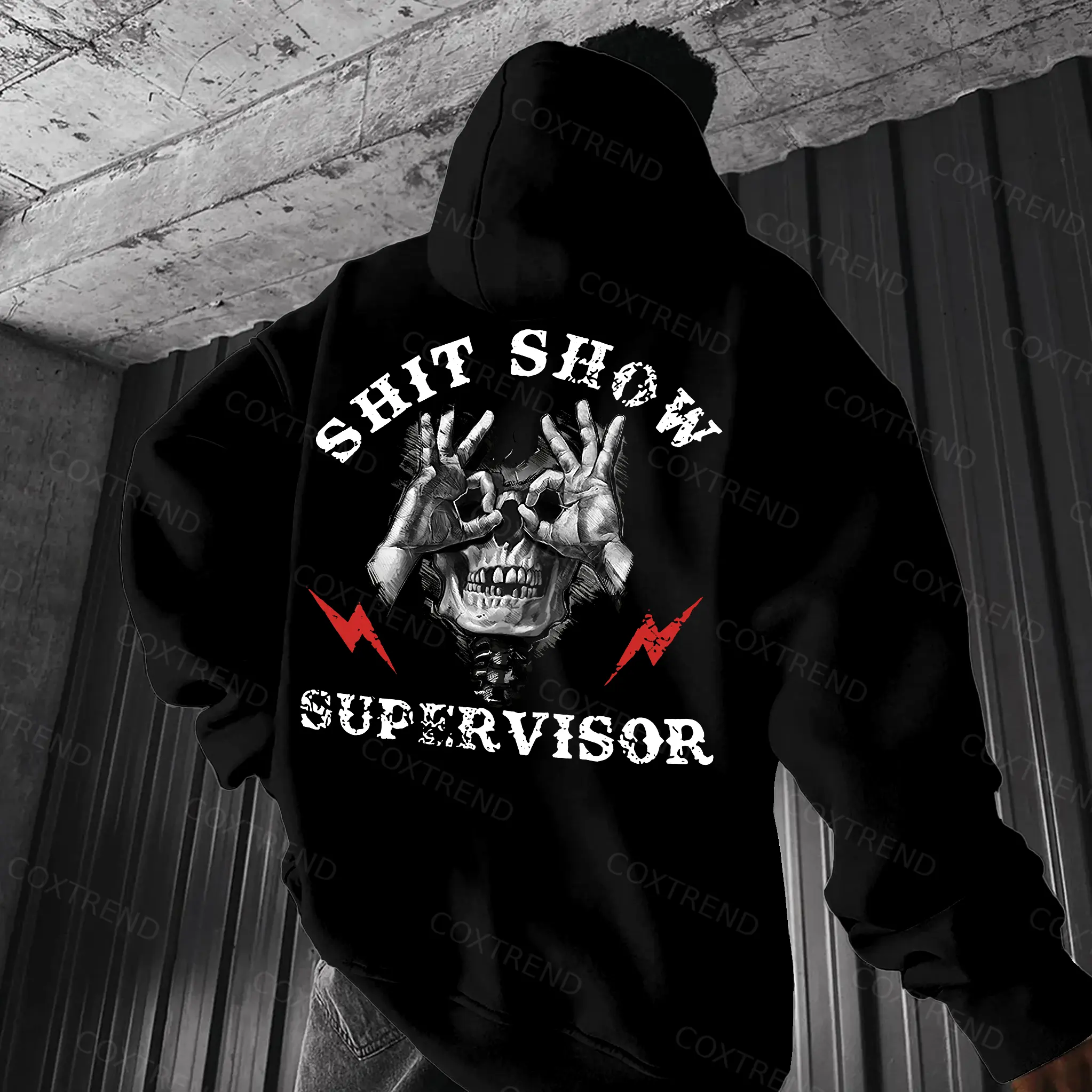 Ver.2 Shit Show Supervisor Skull Print T-shirt, Hoodie & Sweater - Unisex Sizes S-5XL