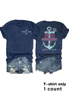 Women's Summer Casual Fitted Round Neck Short Sleeve T-Shirt, Comfortable Breathable Fashion Top, Available in S-Xxl Sizes, Womenswear