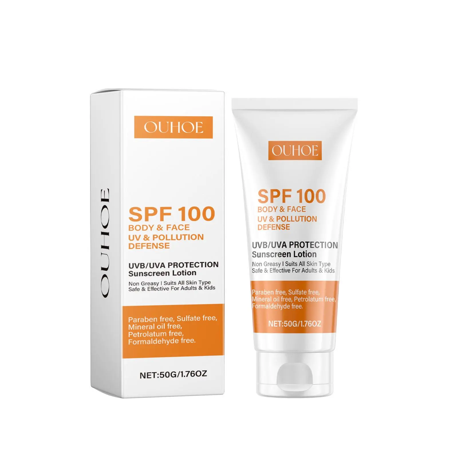 Outhe Sunscreen Cream, Gentle Sun Care Isolation Cream, Moisturizing Sunscreen, Sun Care Product for Women & Men, Facial Sunscreen & Sun Care Product, Cosmetic