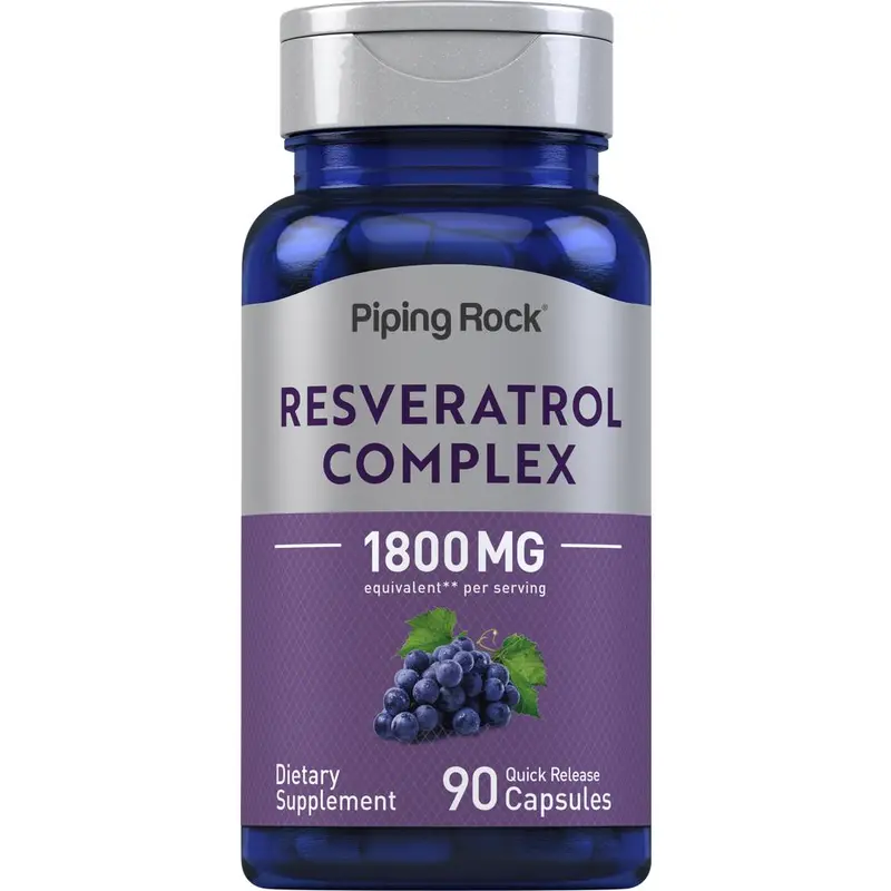 Piping Rock Resveratrol Complex 1800 mg | 90 Capsules | Ultra Potent | Non-GMO, Gluten Free Supplement