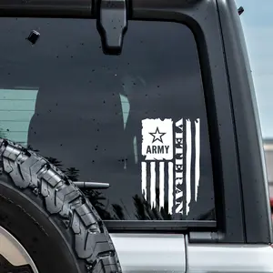 ARMY Veteran American Flag vinyl decal, car decal, window vinyl decal, Army veteran decal