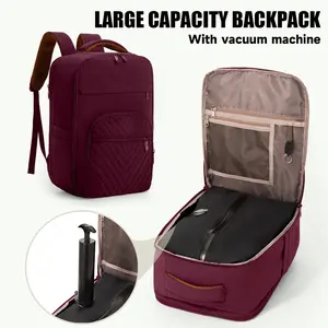 after shipmentTravel Suitcase Upgraded Vacuum Compression Backpack with Air Pump, Airplane-Approved Large Capacity Travel Bag 40*30*20cm Multifunctional Dual Shoulder Bag, Vacuum Compression Pouch Includes Vacuum Pump, Space-Saving Storage Tool Saves 50%