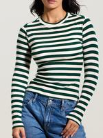 Emerald and Cream Stripes
