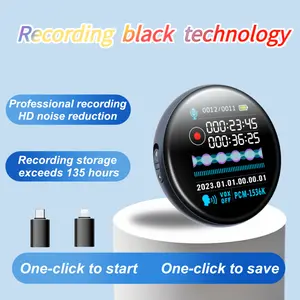 HD Magnetic Noise-Canceling Recorder One-Touch Recording Compact Audio Device with Long Battery Large Storage USB Lossless MP3 Playback