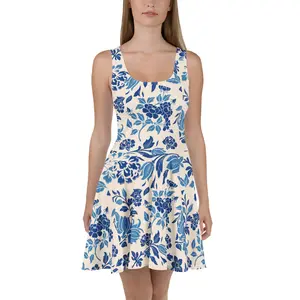 skater dress flowy mini dress for women , women's casual summer dress