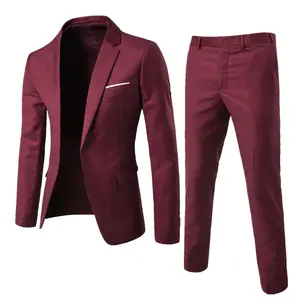 2025 Men's Suit Two-piece Business suit Men's Small Suit Men's Slim-fit Best Man Wedding Dress Men