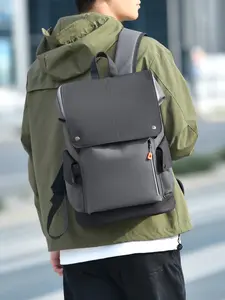 Large Capacity Fashion Vintage Laptop Backpack, Unisex Student Travel Bag, Casual Commuter Bookbag for Men and Women