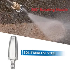 High-Pressure Cleaning Turbo Nozzle, 3000psi Max Pressure, 1/4" Quick Connect, Rotating High-Pressure Washer Nozzle, Durable Design