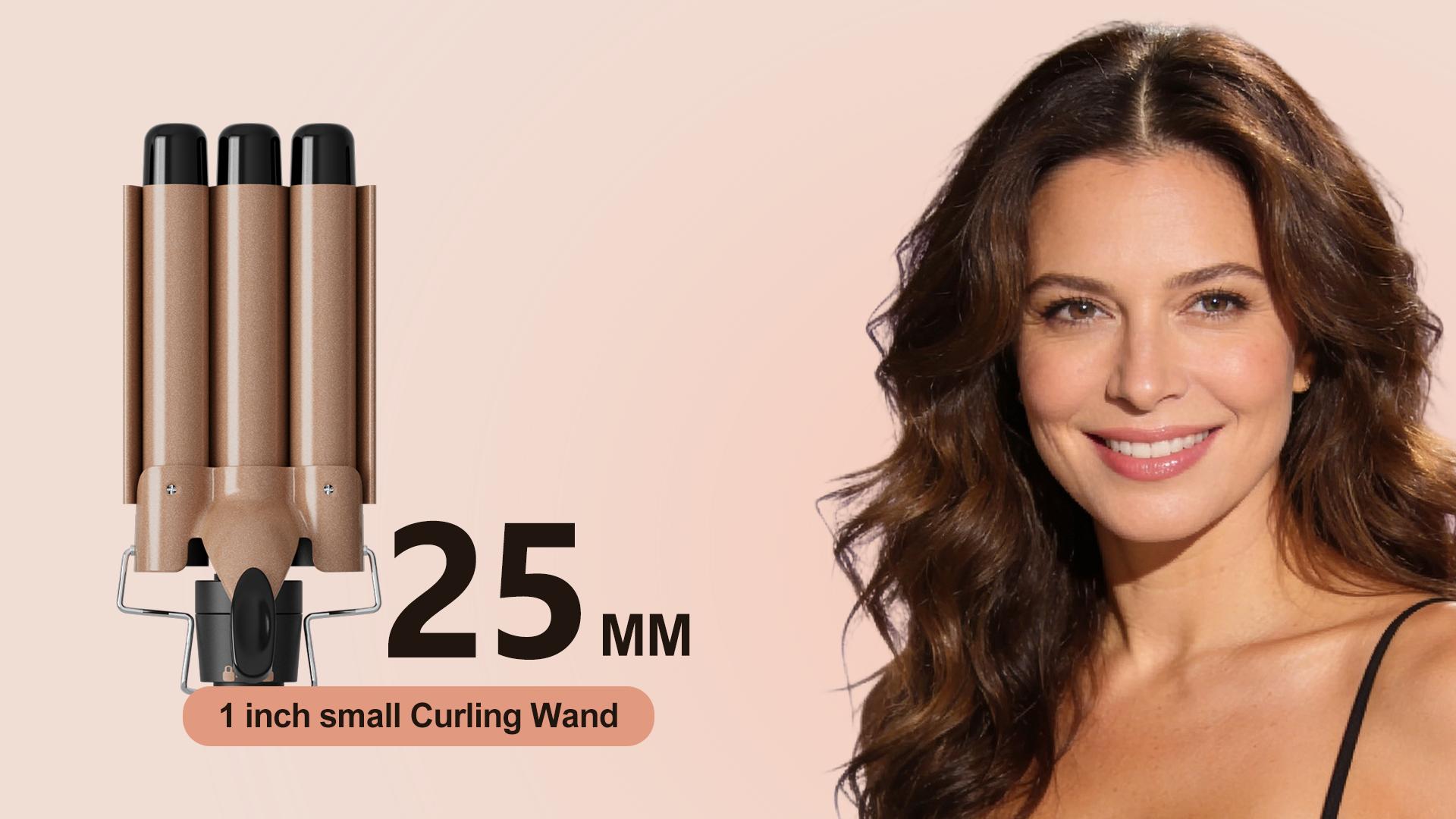 5 in 1 Curling Iron with Interchangeable Ceramic Barrels (0.35"-1.25"), Curling Wand Set with Flat Iron Hair Straightener, Instant Heat Up, Dual Voltage Hair Curler, Gifts for Women