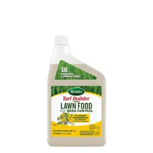 Scotts Turf Builder Liquid Lawn Food Plus Weed Control Refill - Weed and Feed, Controls Dandelions and Clover, 32 fl. oz.