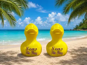 SEAS THE DAY DUCK MAGNETS- Set of 2