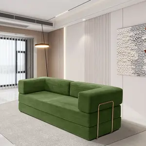 【Nature Leisure】Multi-Functional Floor Sofa for Living Room & Apartment, 78.8'' Corduroy Upholstered Cloud Couch, Convertible Sectional Sofa Bed Furniture