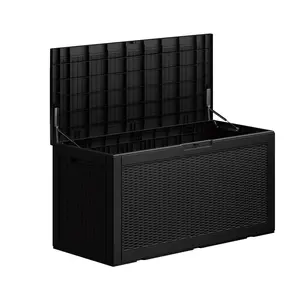 Outdoor Deck Box - Large Waterproof Storage Container for Pool Accessories & Garden Tools - Durable Resin Design with Lockable Lid - Easy Setup & Quick Shipping