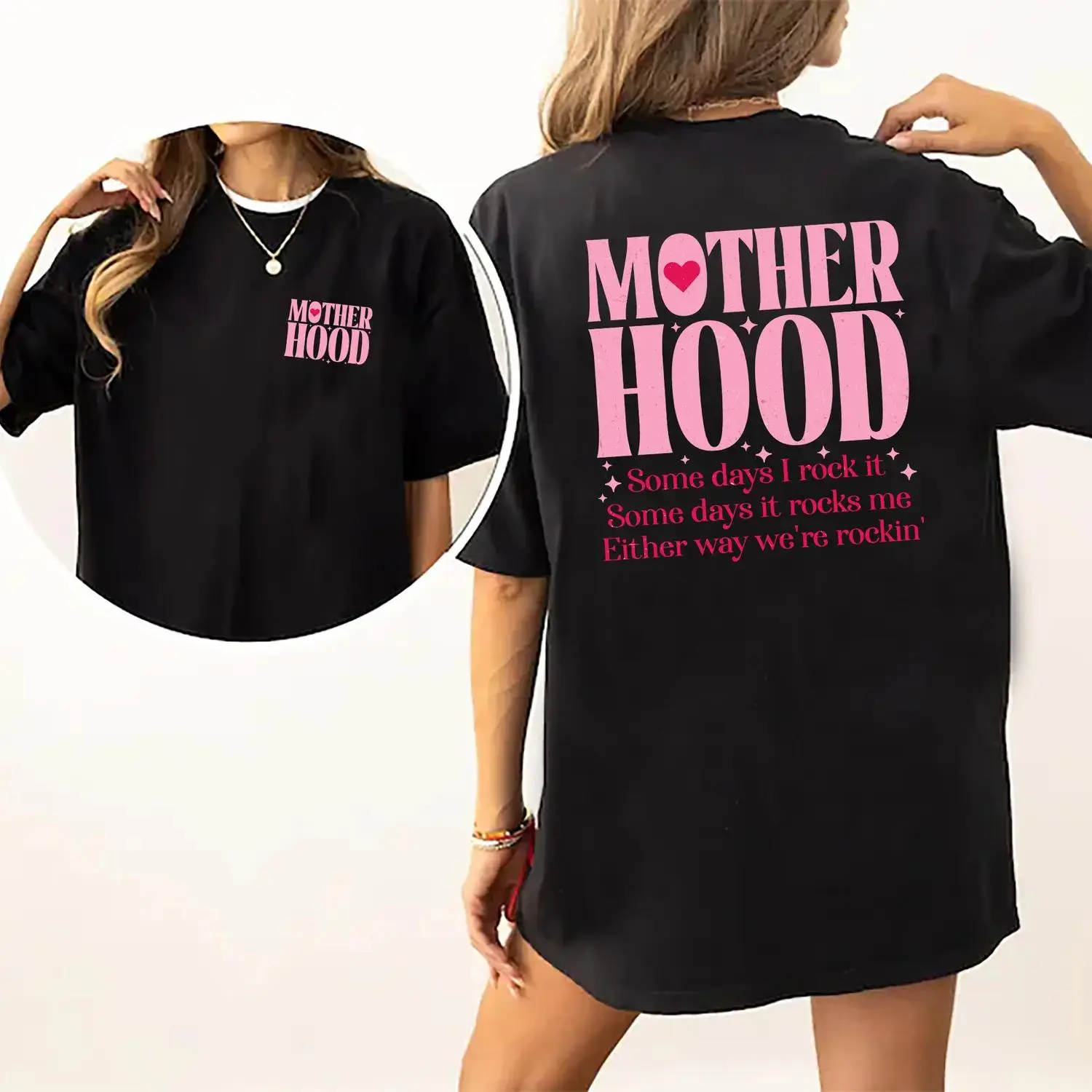 Motherhood Some Days I Rock It Shirt Mama T shirt New Mom Graphic Tee Moms Life T Shirt Funny Sarcastic Mom Tee Mothers Day Gifts Comfy Oversized Cotton Top Casual Chic Style
