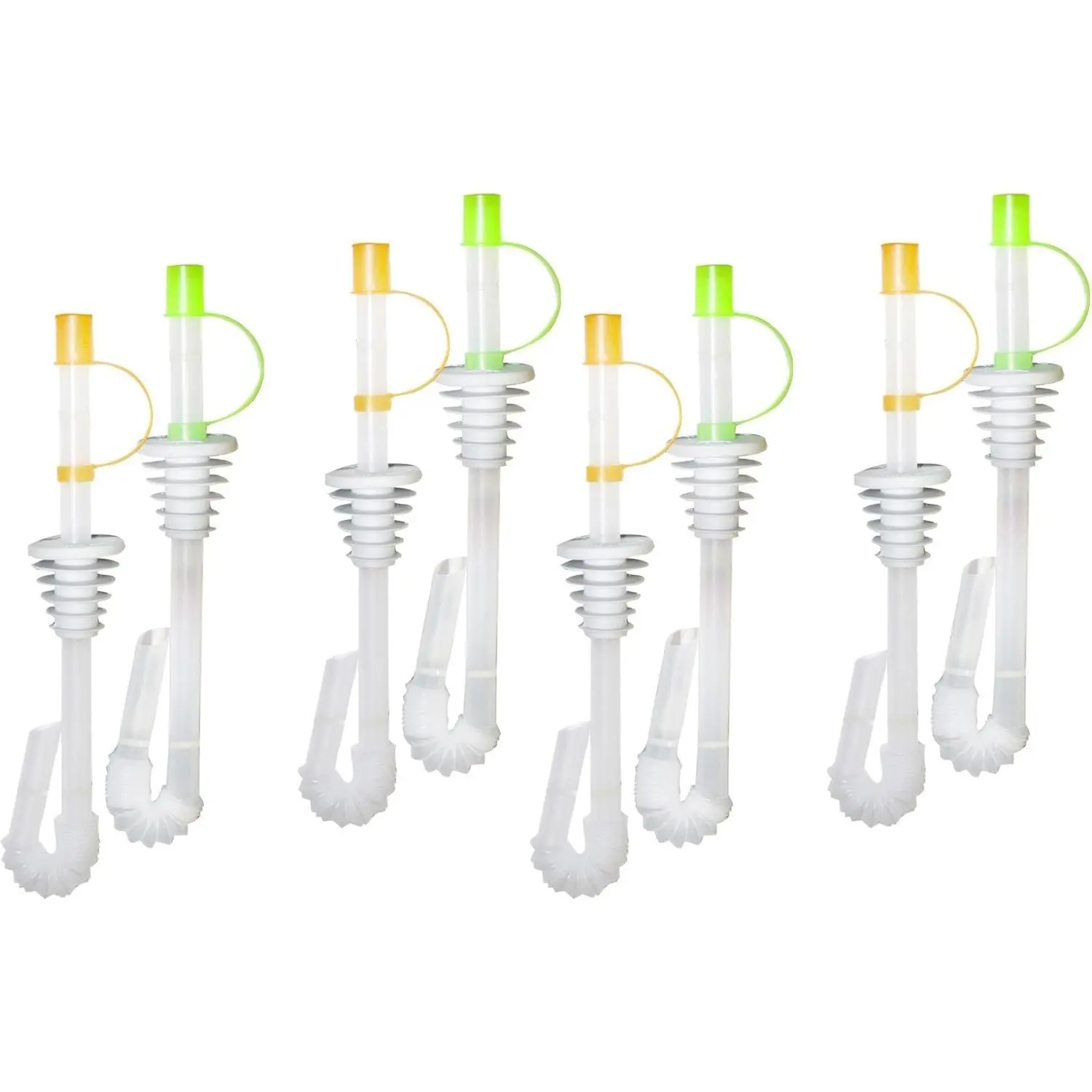 8-Count Sip-and-Seal Soda Straws, Bar Utensils for Bottled Beverages