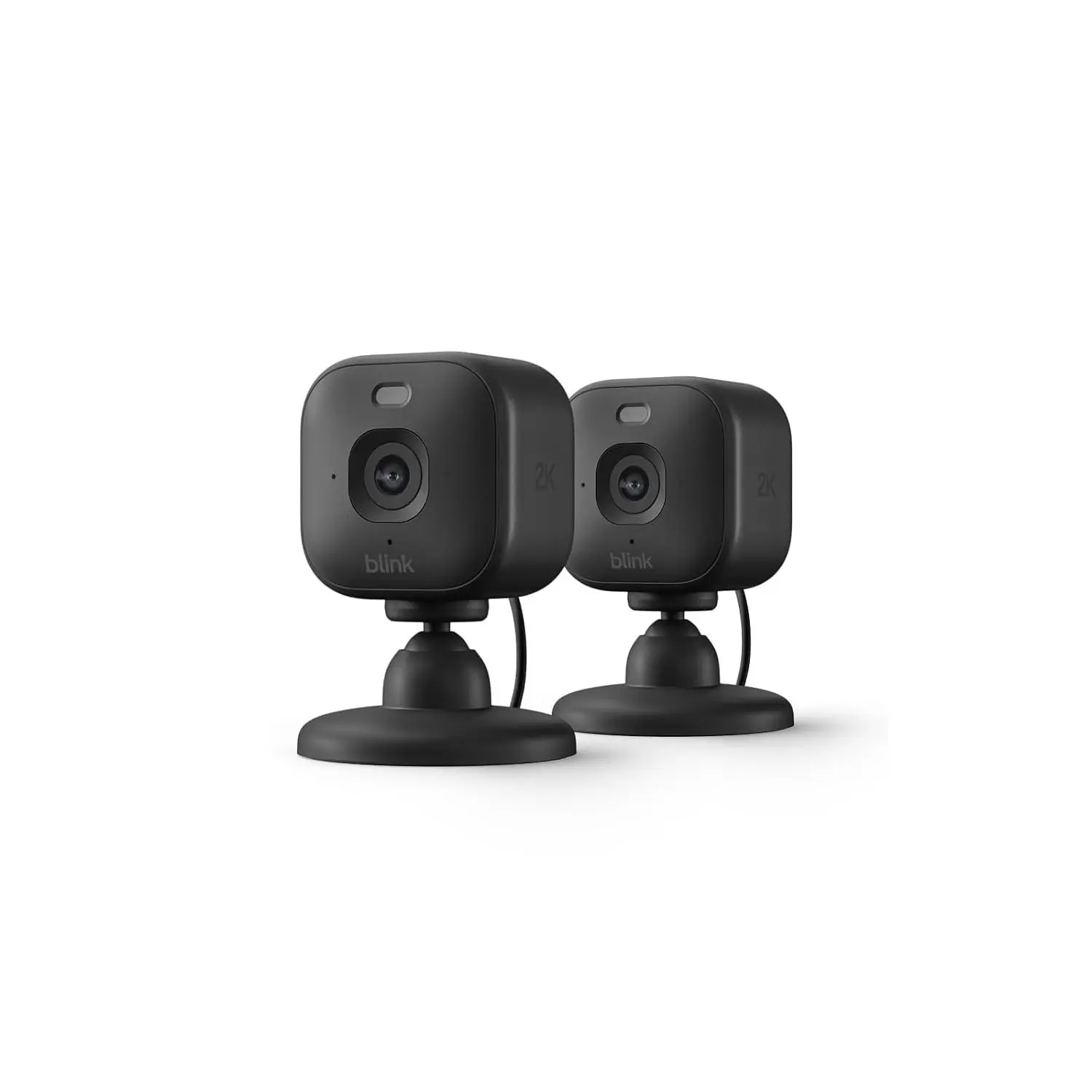 Blink Mini 2K+ (newest model) – Plug-in Home & Pet Indoor Security Camera with 2K video resolution, night vision, enhanced audio, motion detection – 2 cameras (Black)