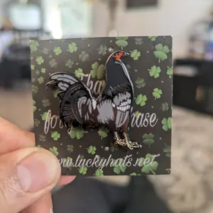 enamel pin rooster black custom pins para gorras