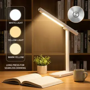 All-Scenario 2 in 1 Magnetic Desk Lamp - Detachable Light, Phone Holder USB Charger, 3 Color 5 Brightness, Fits Office, Study, Camping, Kitchen, Emergency - Perfect Gift for Anyone