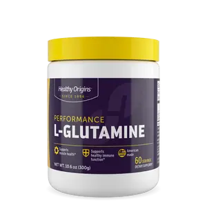 Healthy Origins - L-Glutamine (American-Made) Dietary Supplement Supports Muscle Health & Immune Function - 2 Sizes