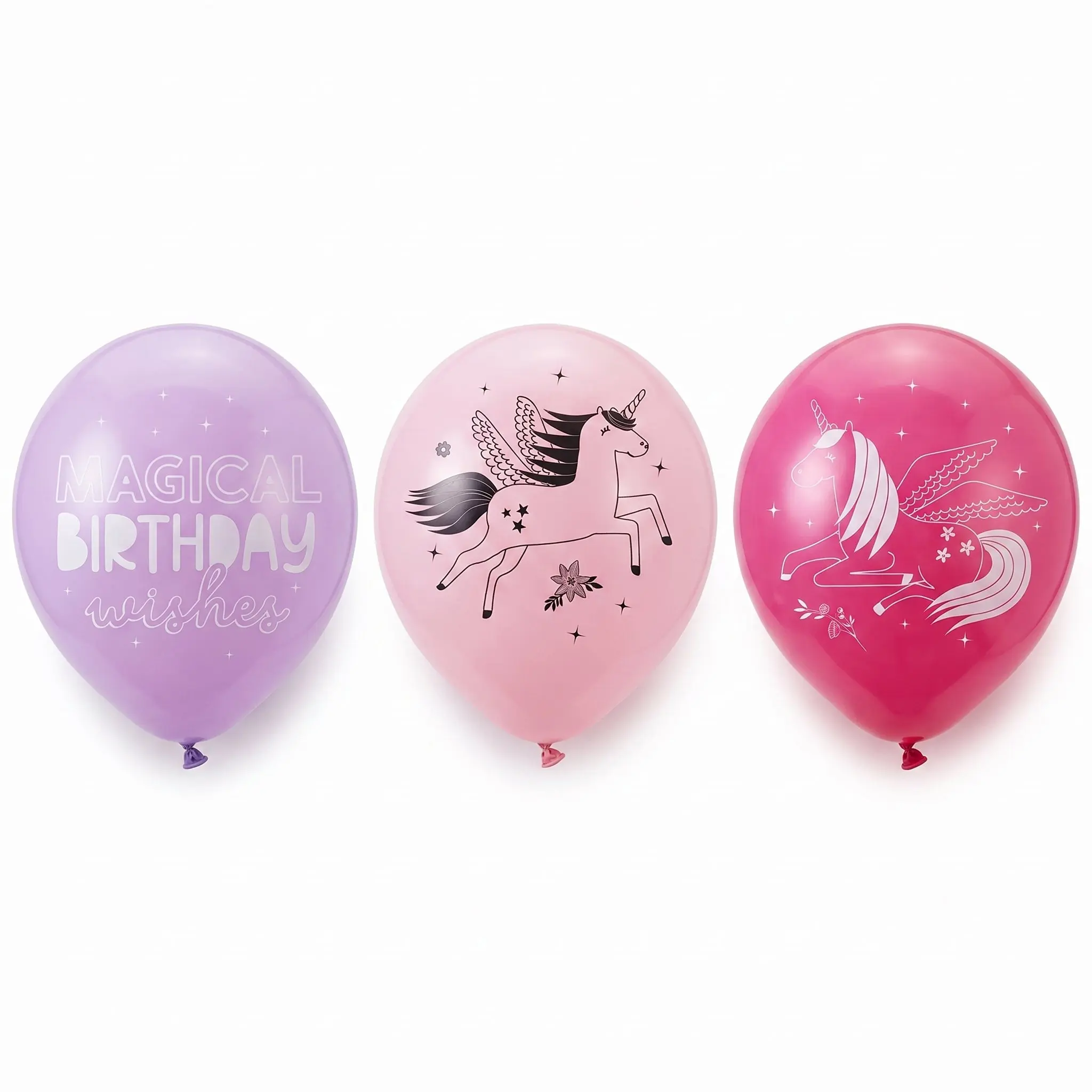 Enchanting Unicorn Birthday Balloons - 12ct