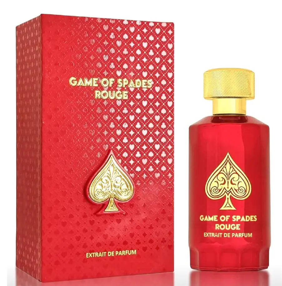 GAME OF SPADES Unisex Rouge Extrait de Parfum - Unisex Wear Premium Earthy Woody Aroma, Captivating Scent with Lavender Amber Notes, Spade Design Single Item