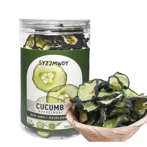 Crunchy Freeze Dried Cucumber Chips, 3.5oz (100g) - - Vegan Veggie Crisps, Food Supply, Resealable Box