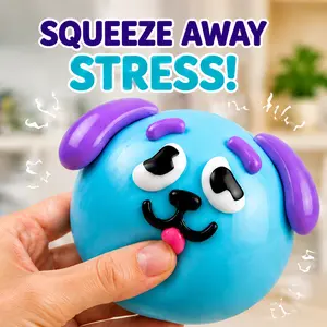 Cute Dog Face Changing Squishy Stress Relief Ball, Soft TPR Slow Rebound Puppy Swap Face Squeeze Toy, Hand Sensory Vent Fidget Squishies Fun Creative Gift for Children & Adult Stress Calm anxiety fidget sensory toy rare