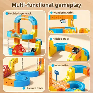 160pcs electric train sets, Building block sets, interlocking track systems, 3-5 year old building tracks, anti derailment design building toys, 3D layout and electric trains, Halloween, Christmas, Thanksgiving STEM education gifts
