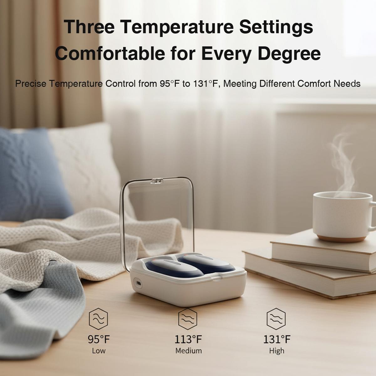 2 Pack Rechargeable Hand Warmers 2000mAh – Electric Portable Heater with 3 Heat Settings for Men & Women, Outdoor Winter Use