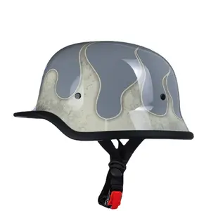 German Style Retro Soldier Half Helmet Lightweight Personality Headgear for Men Women Motorcycle E-bike Summer Use