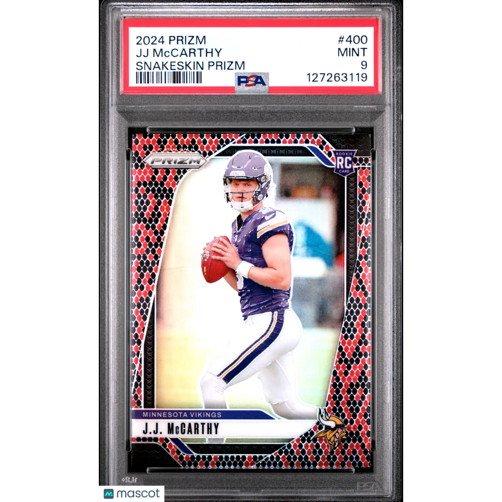 2024 Panini Prizm JJ Mccarthy #400 Snakeskin PSA 9