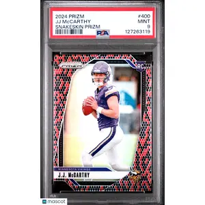 2024 Panini Prizm JJ Mccarthy #400 Snakeskin PSA 9